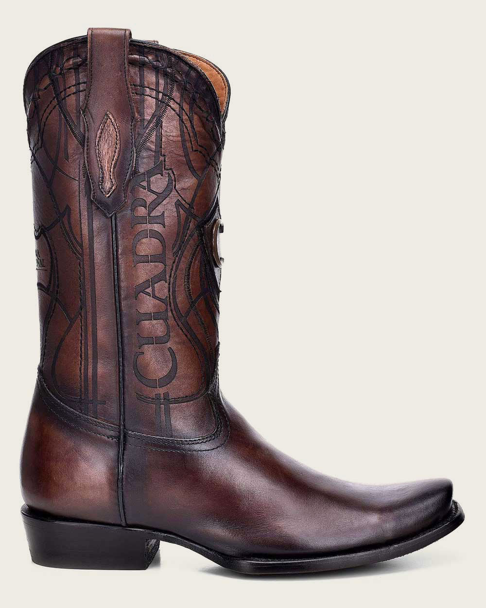 Cuadra Men’s Over Chestnut Laser & Embroidery Narrow Square Toe
