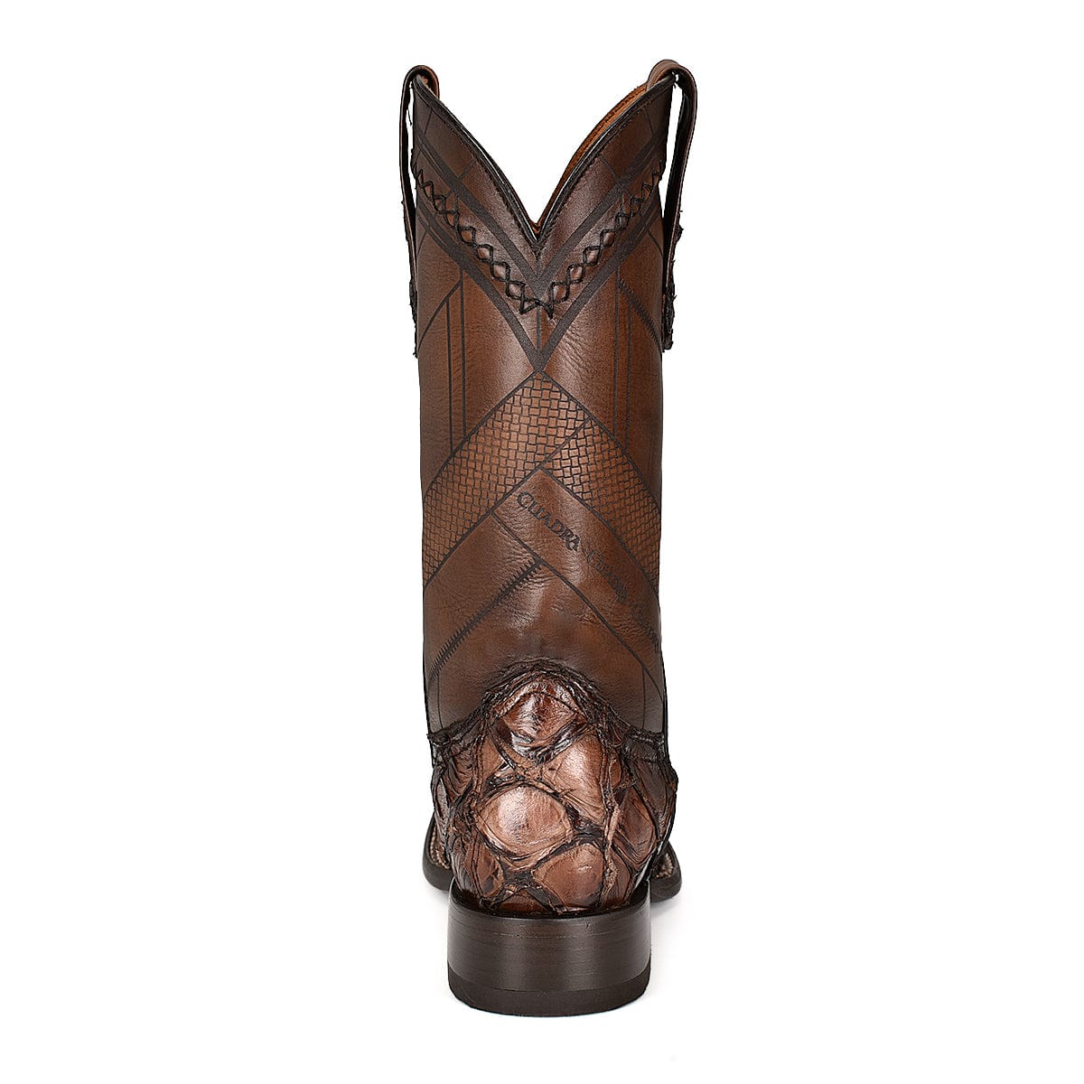 Cuadra Men’s Chocolate Glazed Pirarucu Square Toe Boots