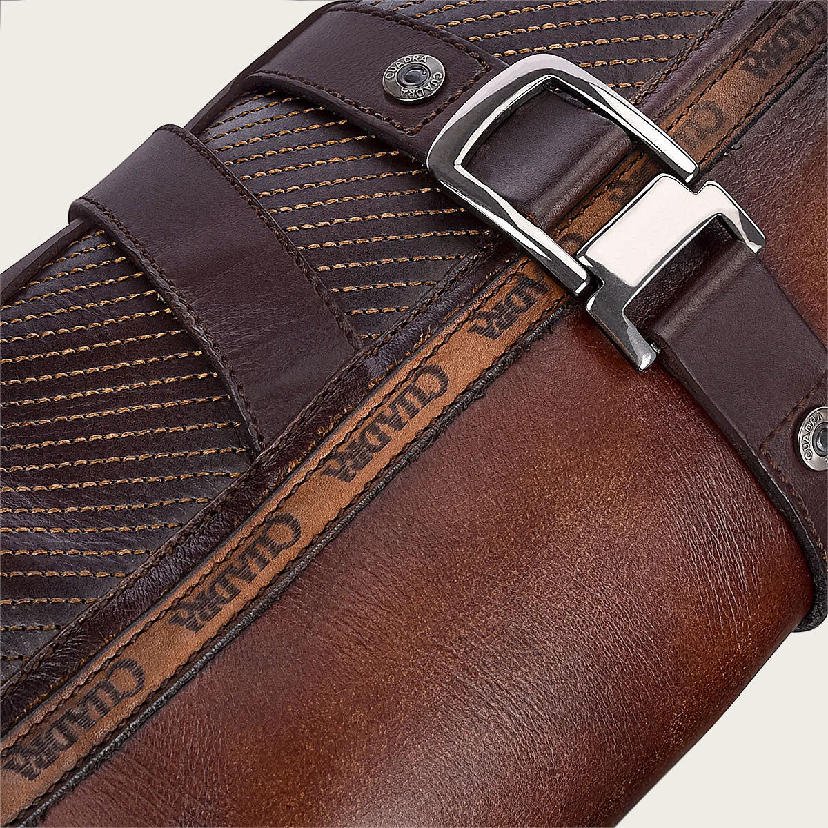 Cuadra Men’s Chaos Brown Laser & Embroidery Narrow Square Toe