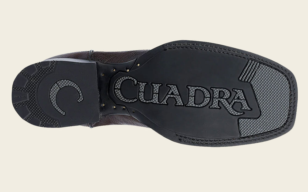 Cuadra Men’s Brown Ostrich Belly Square Toe