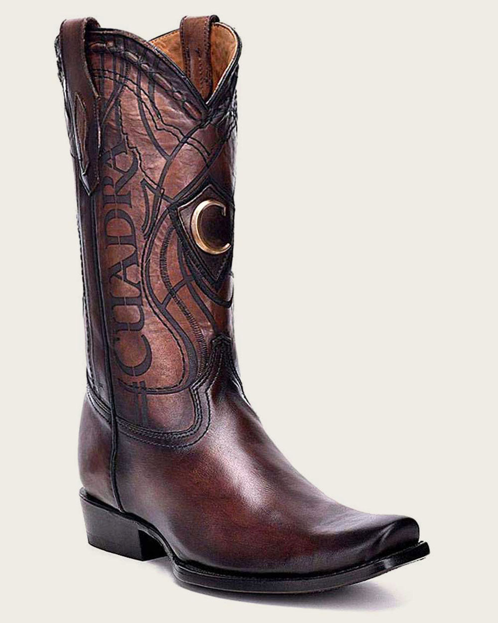 Cuadra Men’s Over Chestnut Laser & Embroidery Narrow Square Toe