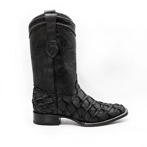 Wild West Boots Pirarucu Fish Square Toe