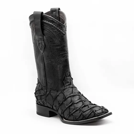 Wild West Boots Pirarucu Fish Square Toe
