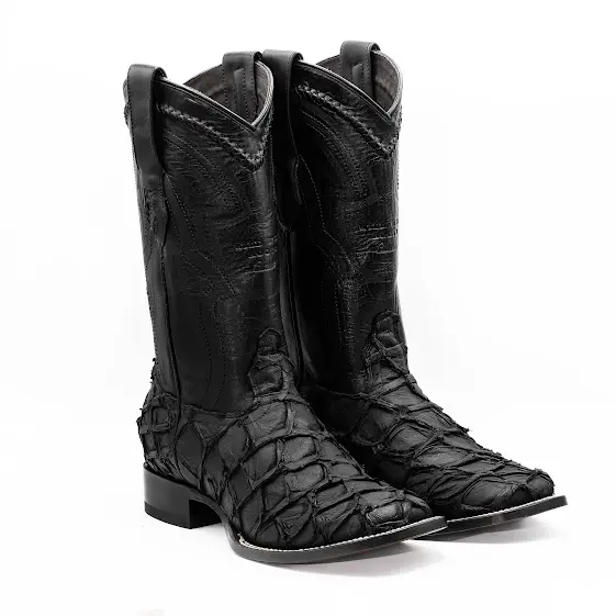 Wild West Boots Pirarucu Fish Square Toe