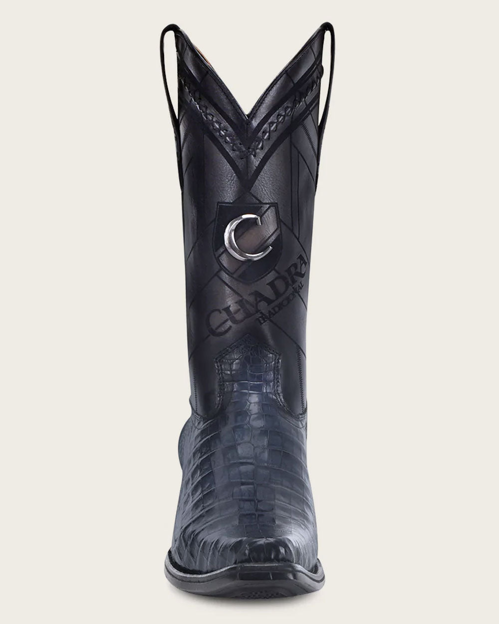 Cuadra Men’s Blue Caiman Fucus Narrow Square Toe Boot