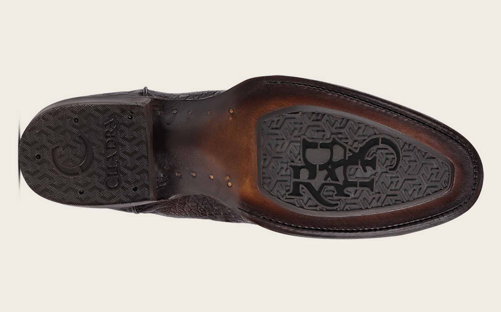 Cuadra Men’s Brown Caiman Embroidery & Laser & Woven J Toe Boot