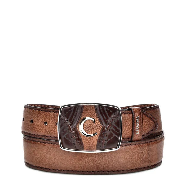Cuadra Men’s Almond Deer Laser Belt