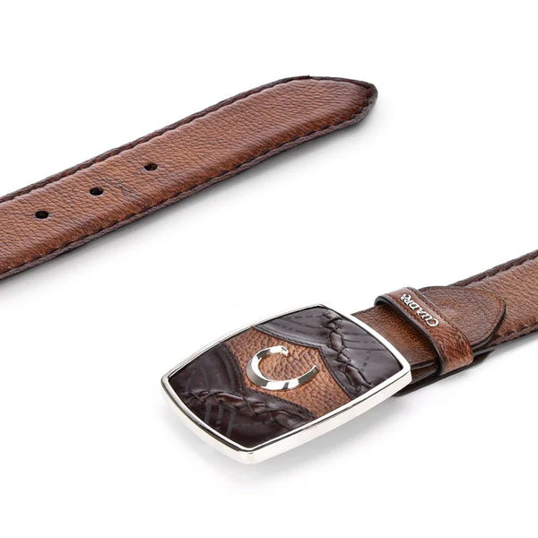 Cuadra Men’s Almond Deer Laser Belt