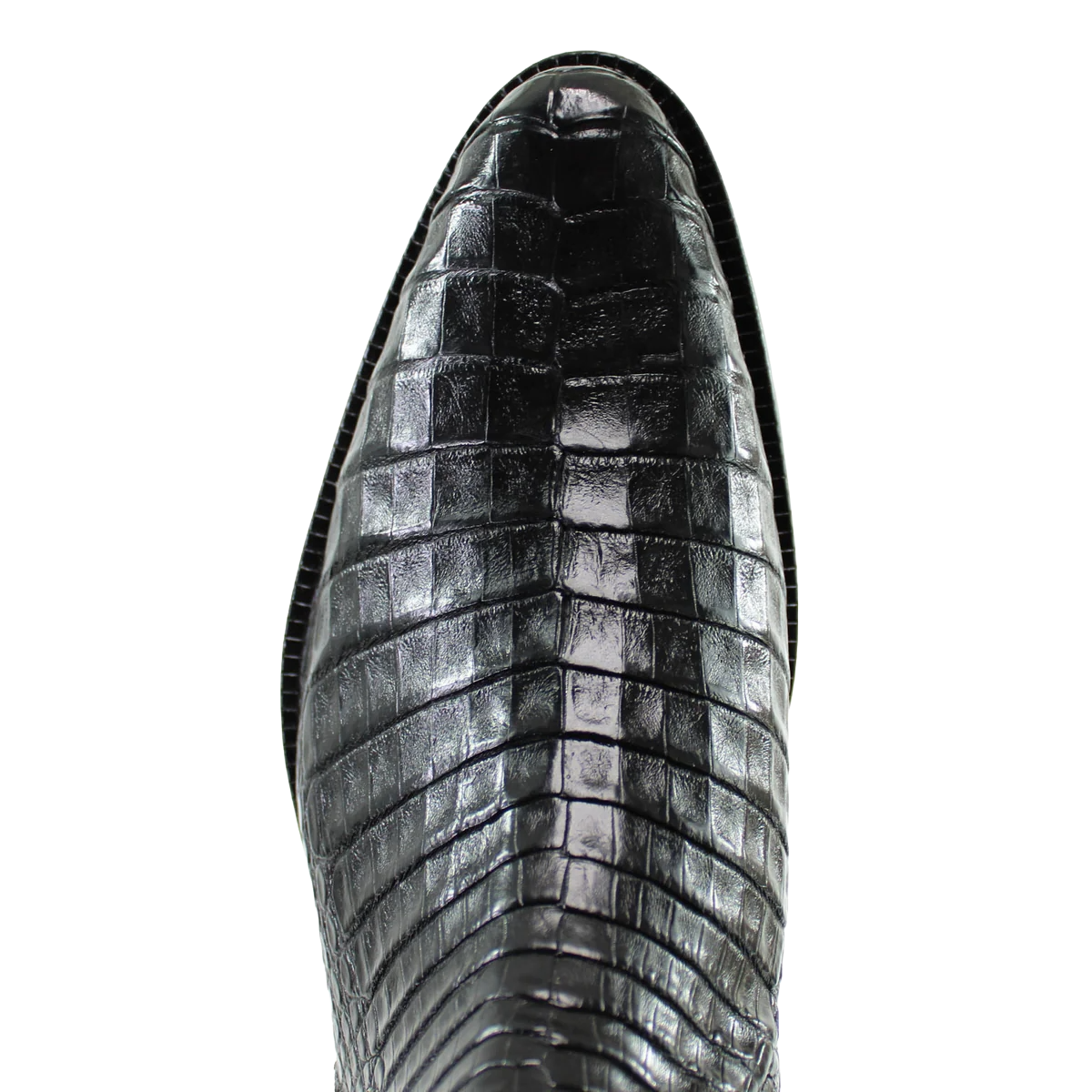 Franco Cuadra Men’s Black Caiman Round Toe Zipper