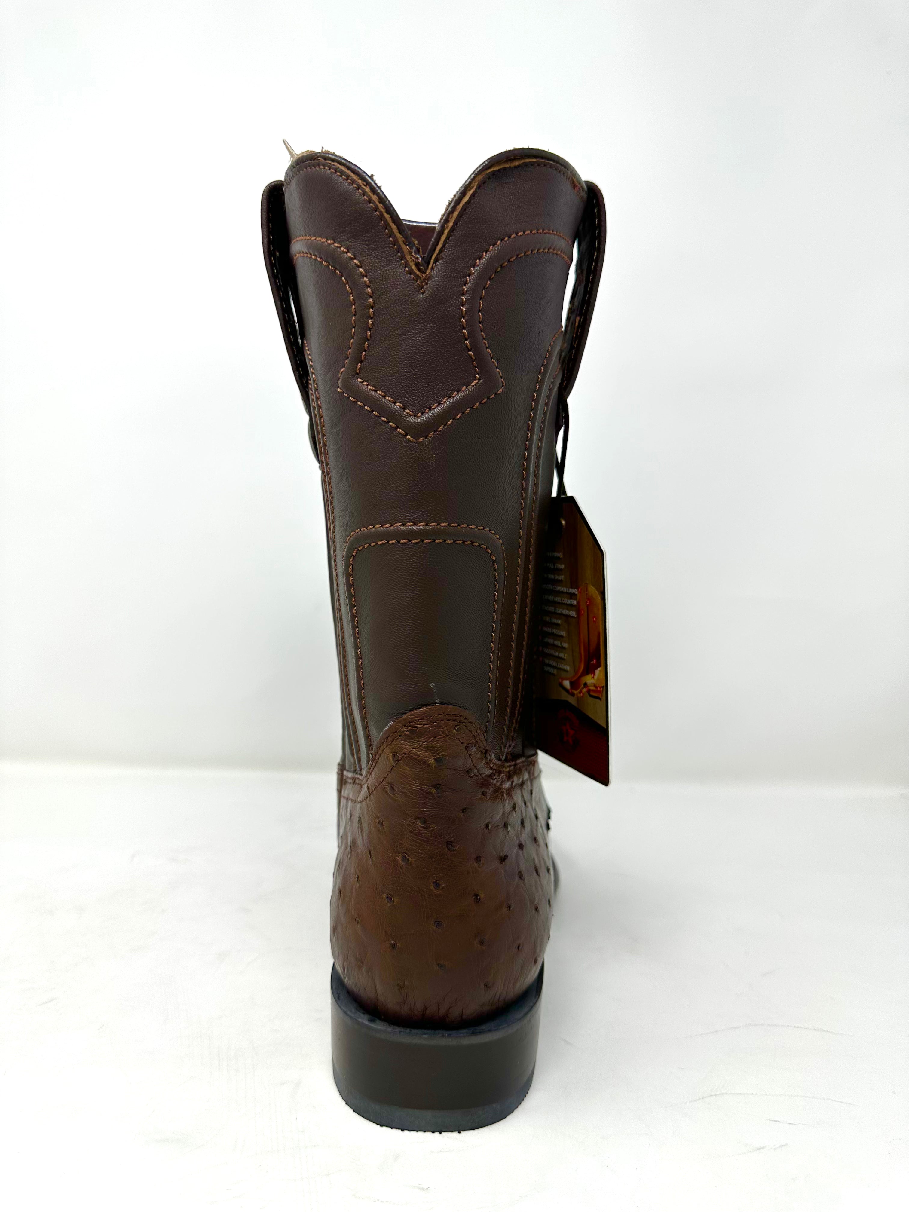 Men’s Roper Chocolate Ostrich Boot