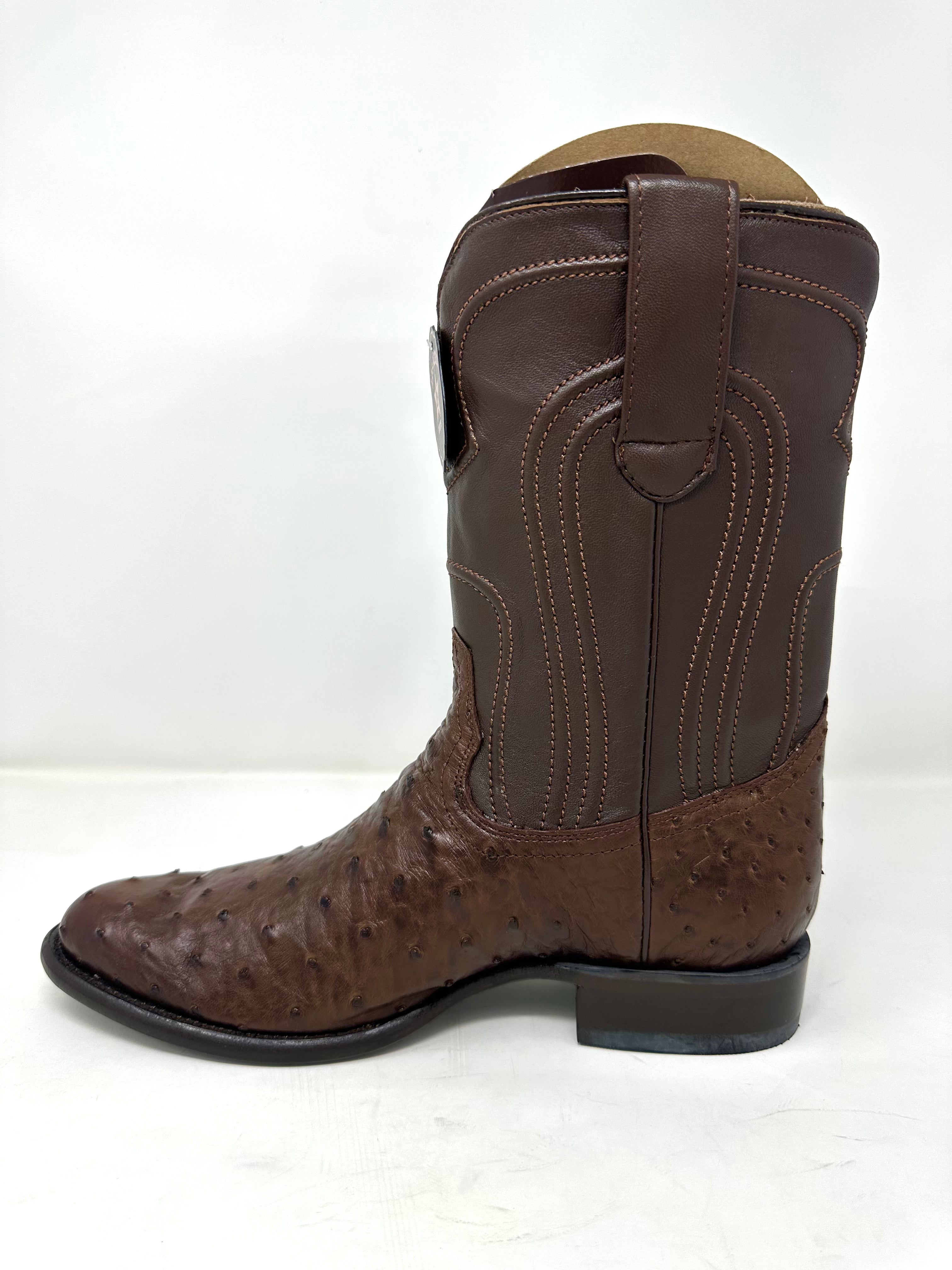 Men’s Roper Chocolate Ostrich Boot