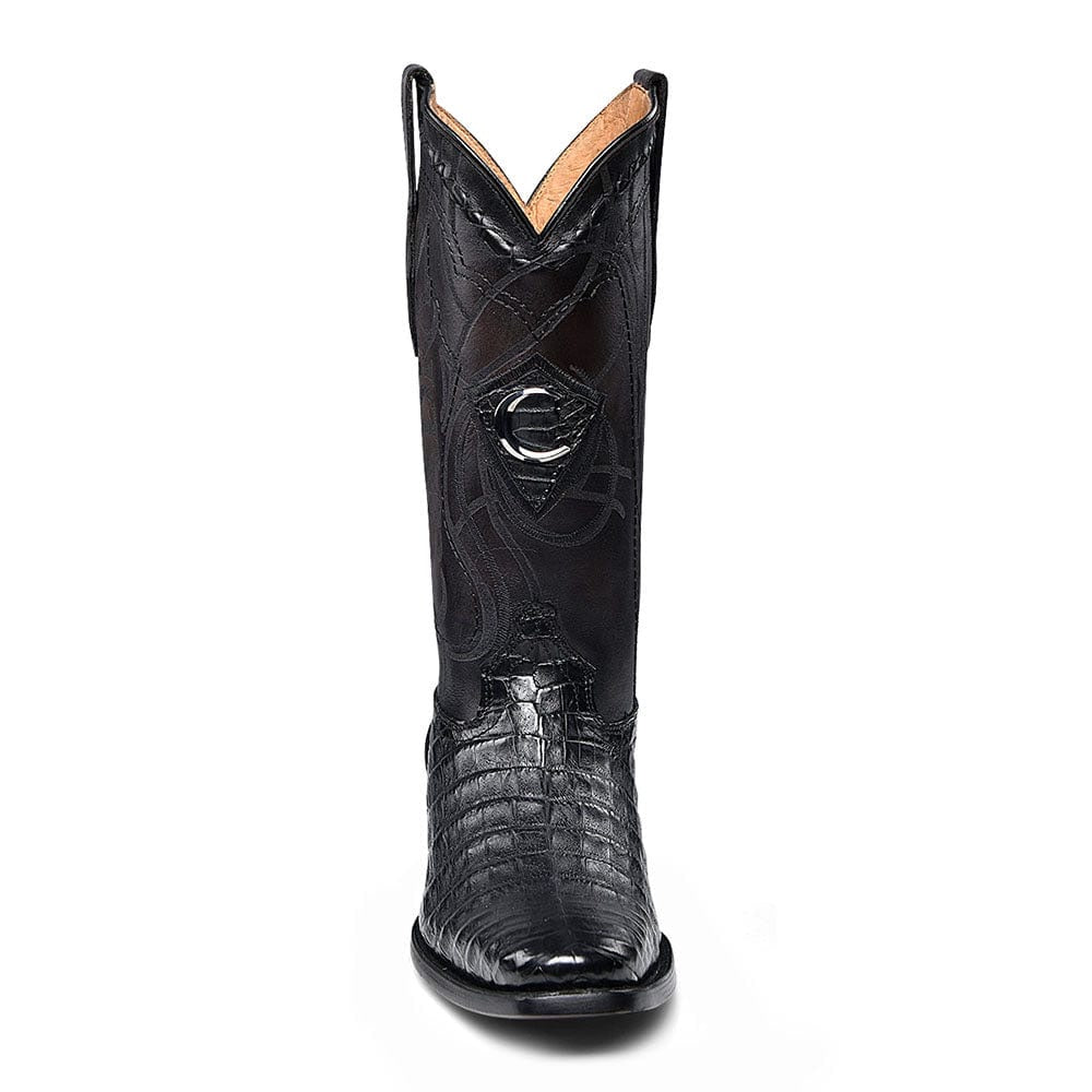 Cuadra Men's Black Caiman French Toe