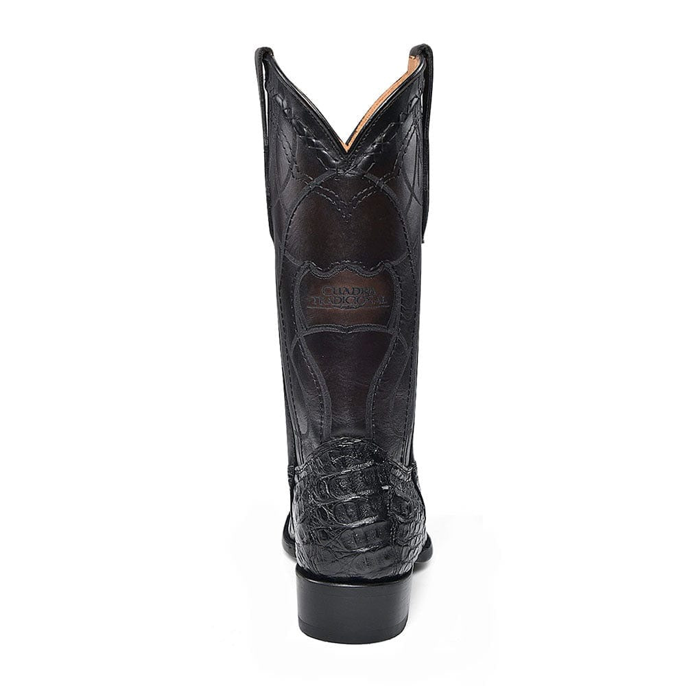 Cuadra Men's Black Caiman French Toe