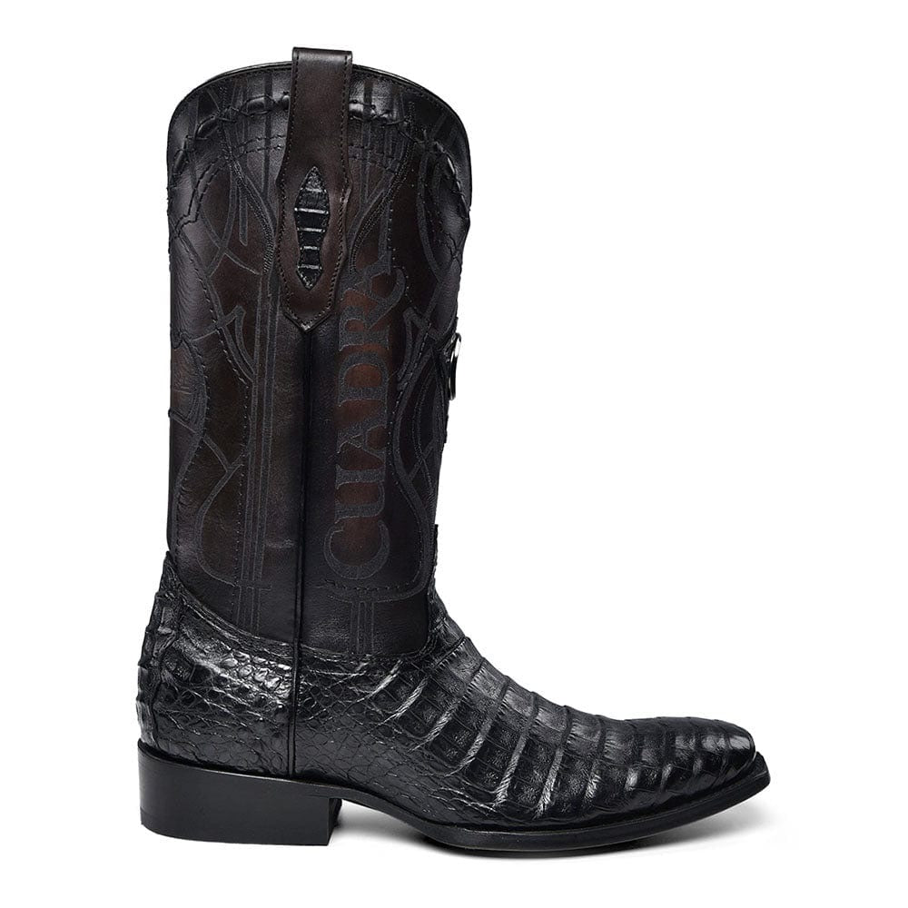 Cuadra Men's Black Caiman French Toe