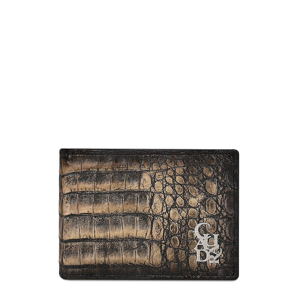 Cuadra Men’s Atlantic Black Caiman Wallet