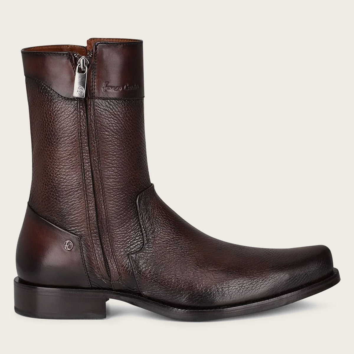 Franco Cuadra Hand-painted Brown Deer leather boot