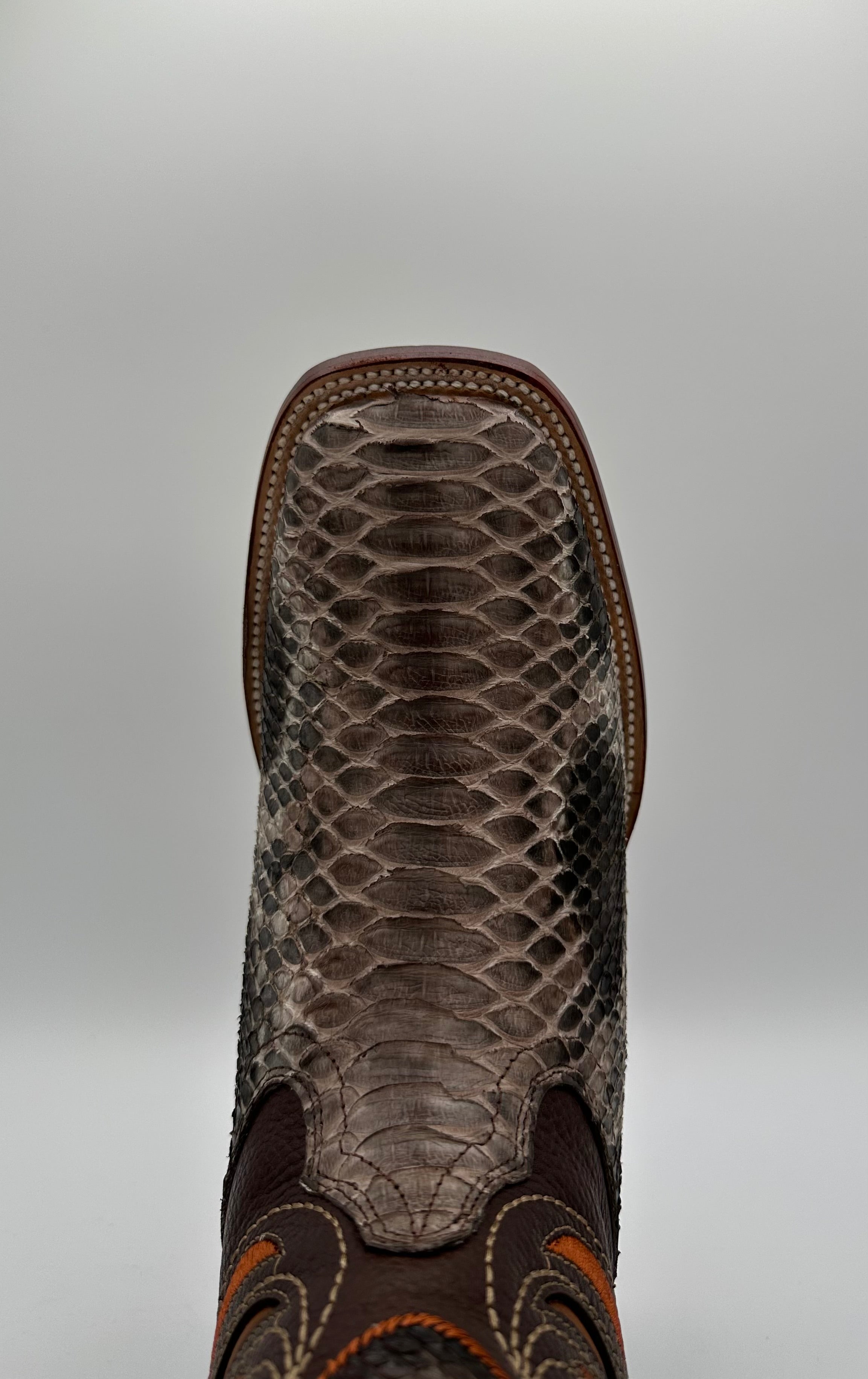 Men’s Wide Square Toe Python Boots