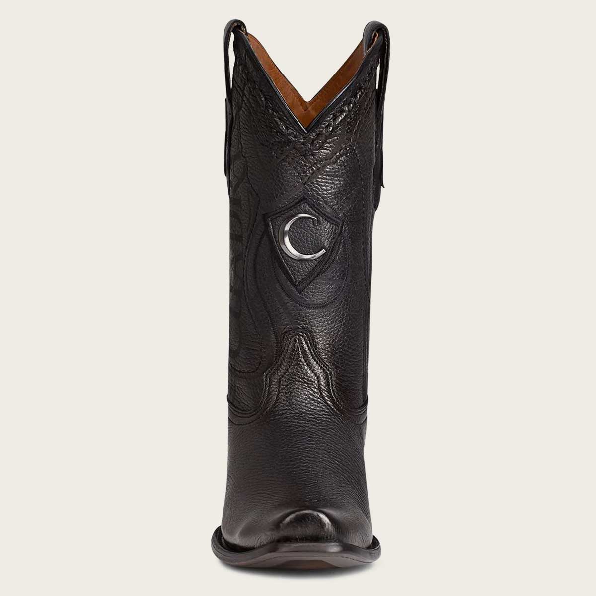 Cuadra Men's Black Deer Laser & Narrow Square Toe