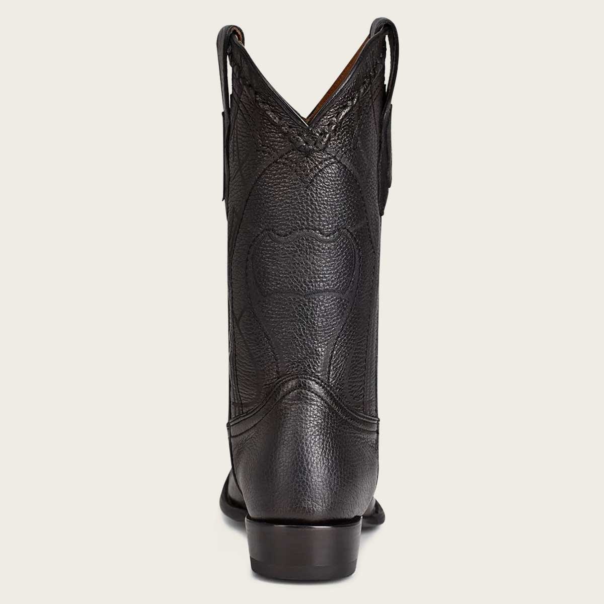 Cuadra Men's Black Deer Laser & Narrow Square Toe