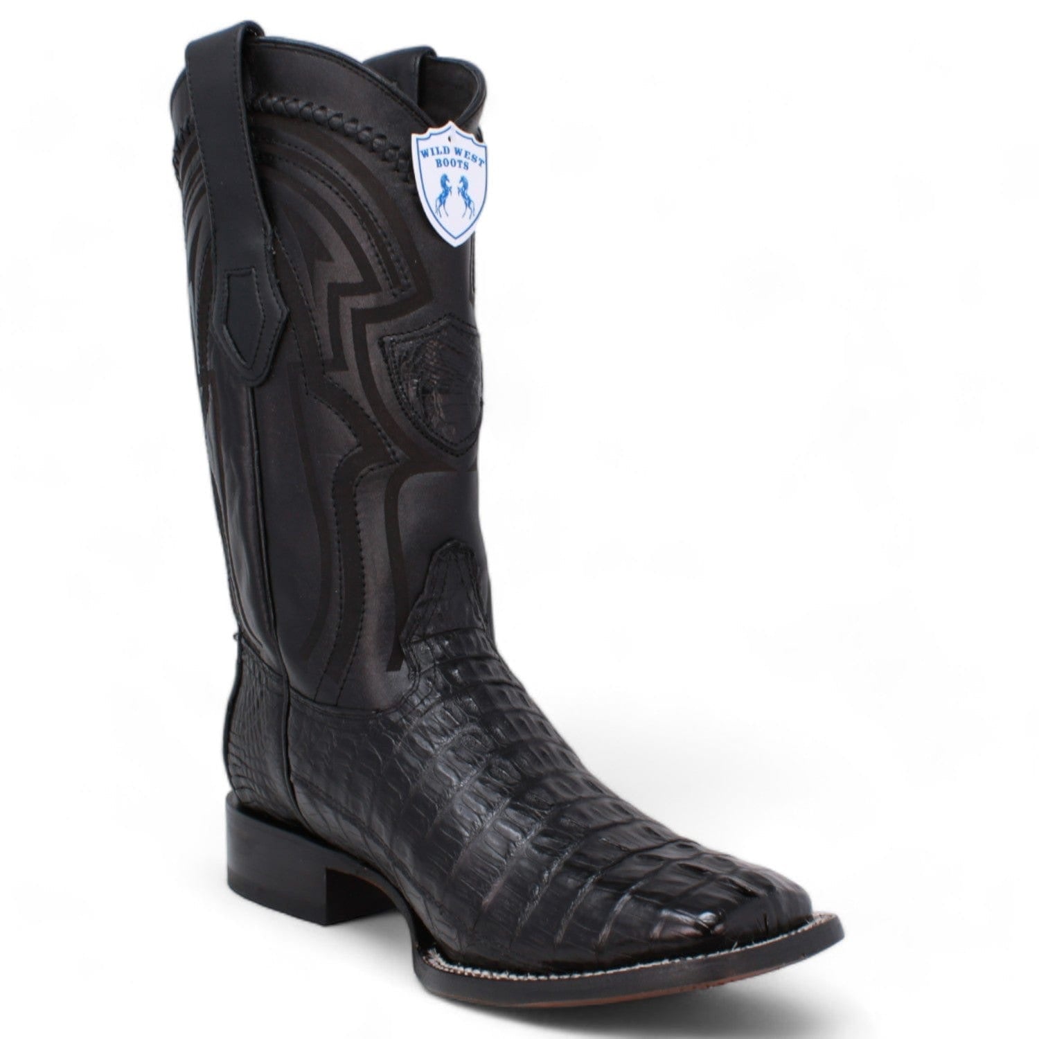 Wild West Boots Caimán Tail Burgundy Square Toe