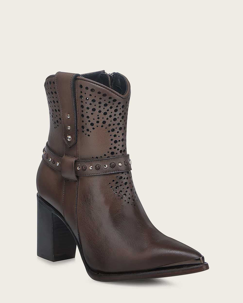 Cuadra Mujer Botín De Res Crust Taupe