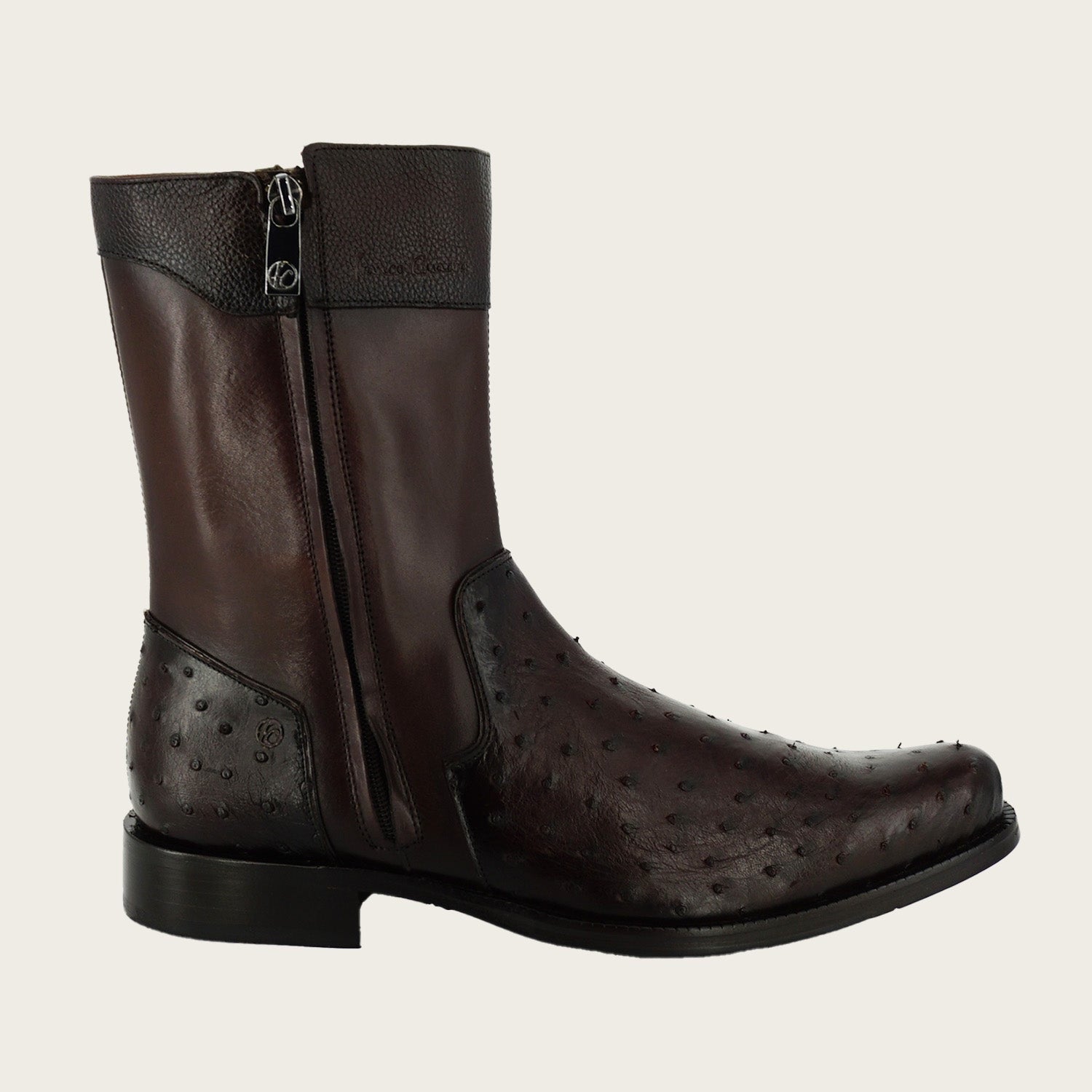 Franco Cuadra Bota Caballero Avestruz Café