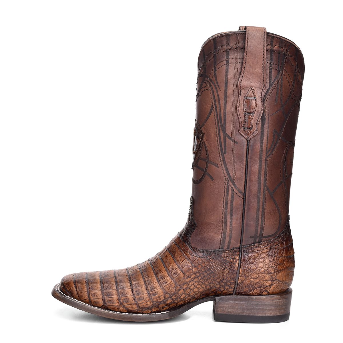 Cuadra Men's Caiman Maple Laser Square Toe Boot