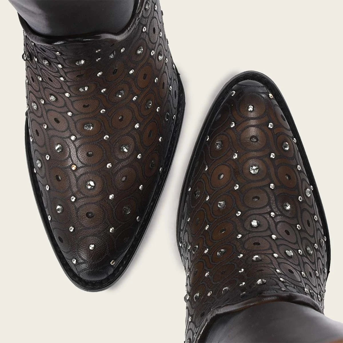 Cuadra Maple Zipper & Studs & Laser Round Toe