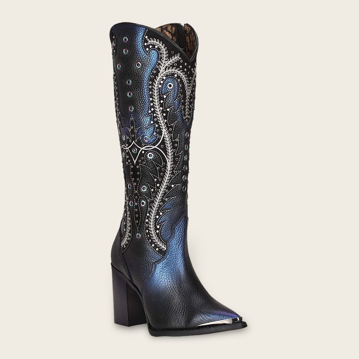 Cuadra High black leather western boot