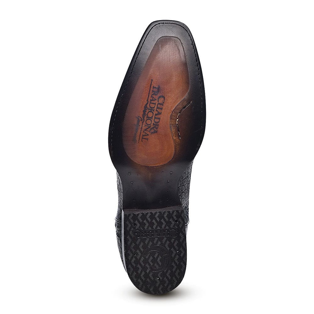 Cuadra Men's Black Caiman French Toe