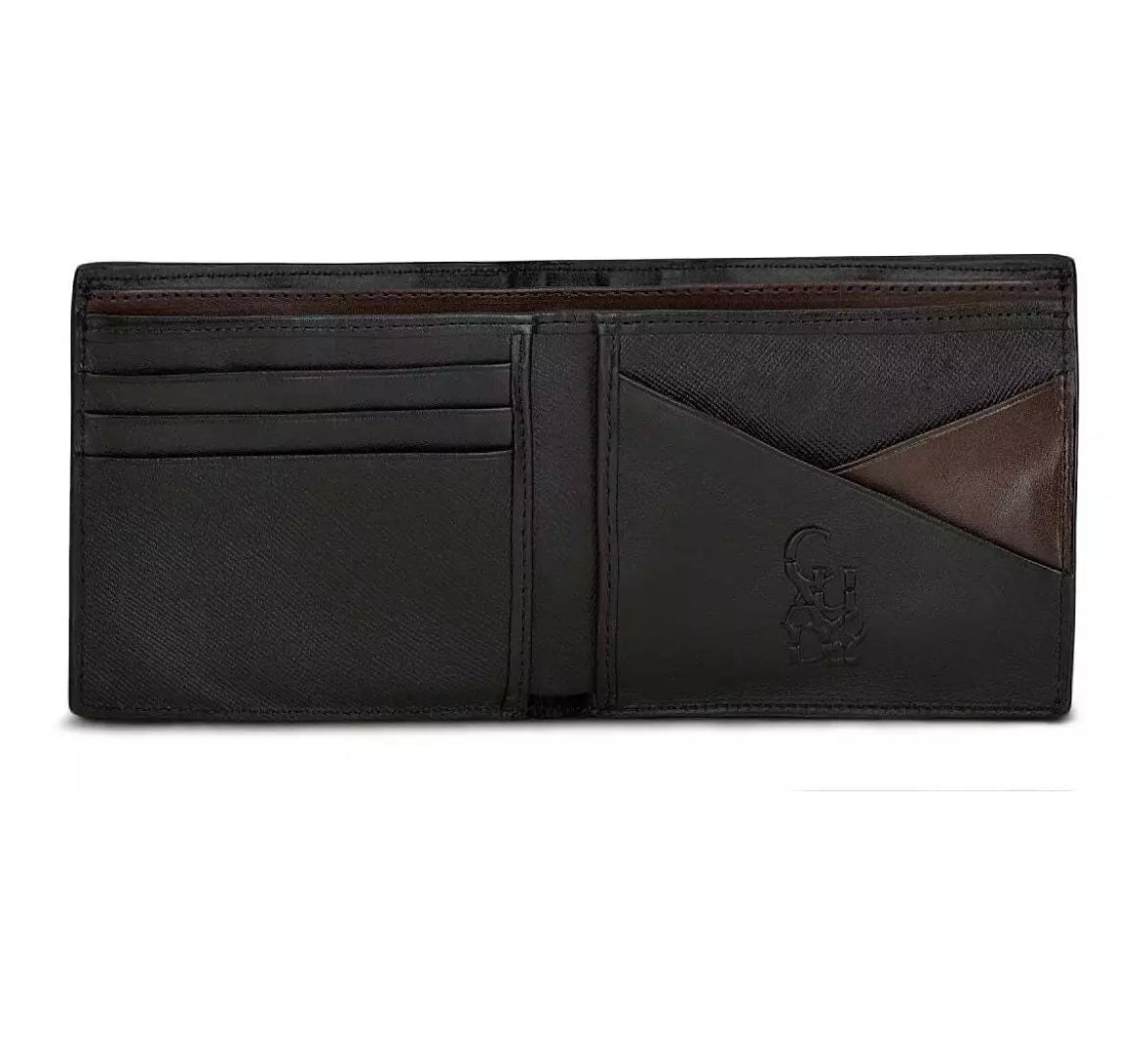 Cuadra Men’s Plunge Black Caiman Wallet