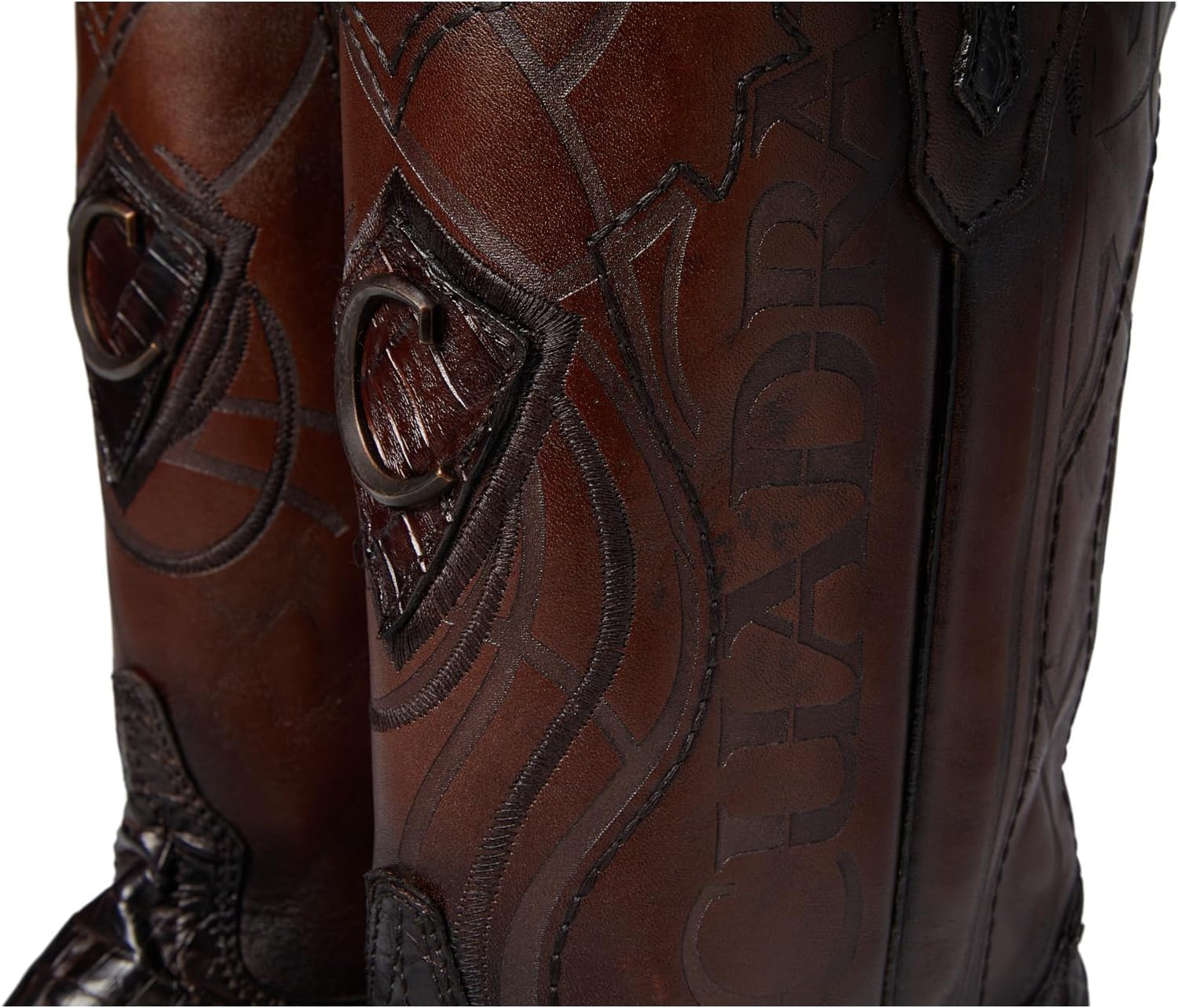 Cuadra Men's Fuscus Copper Caiman Laser & Embroidery Boot