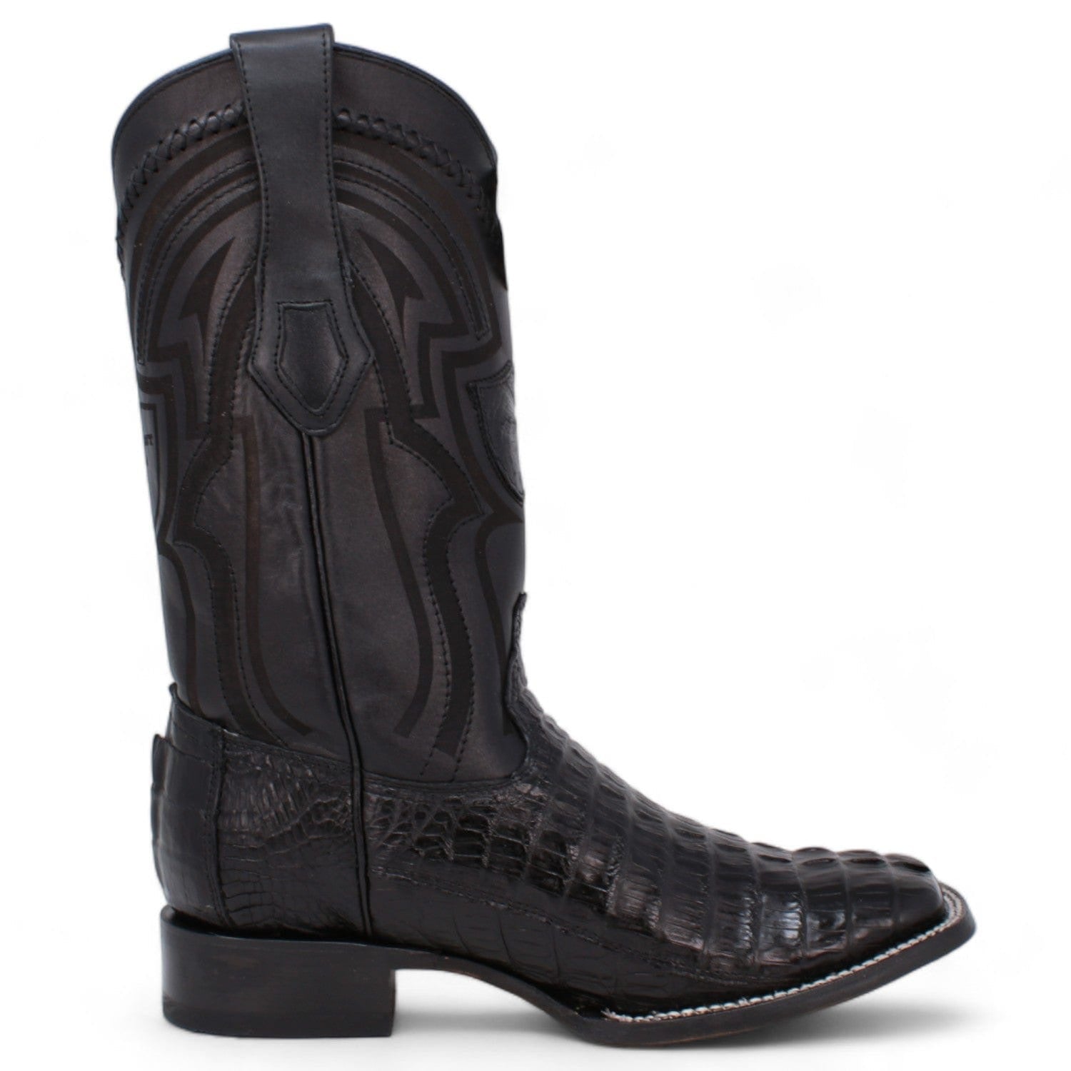 Wild West Boots Caimán Tail Burgundy Square Toe