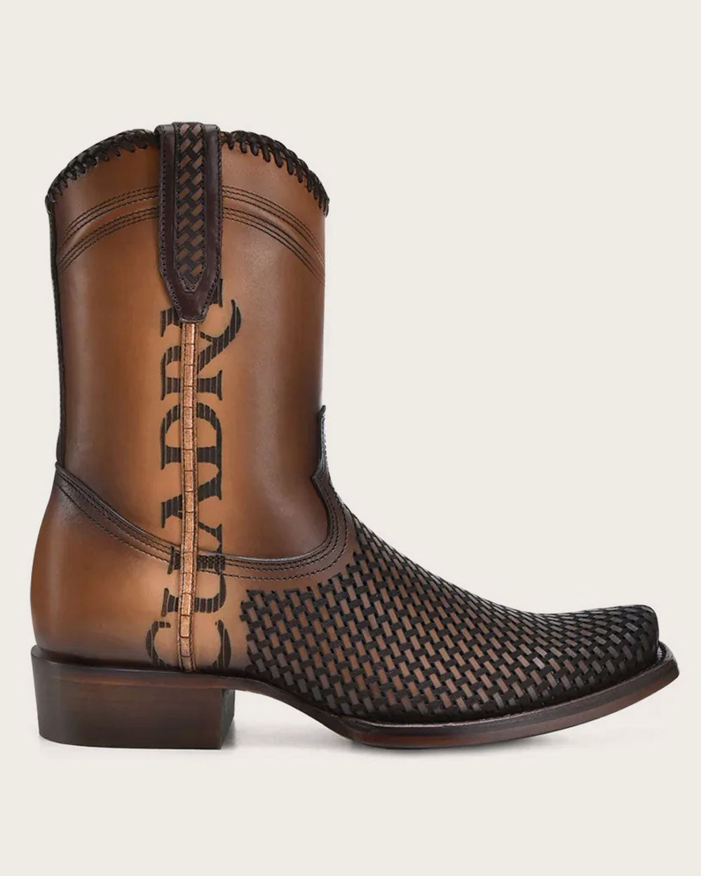 Cuadra Men’s Denver Brown Láser & Woven Narrow Square Toe