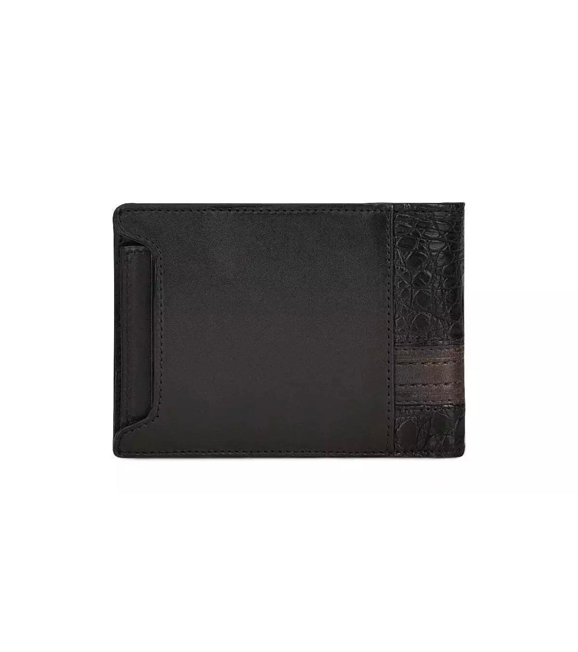 Cuadra Men’s Plunge Black Caiman Wallet