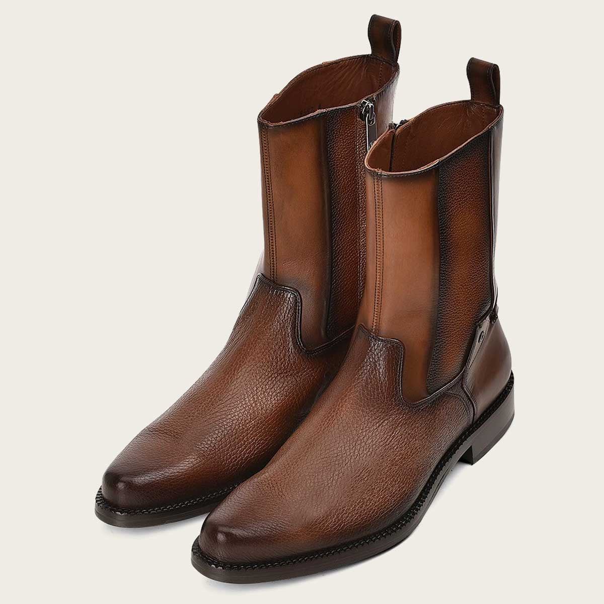 Franco Cuadra Hand-painted honey deer leather boot