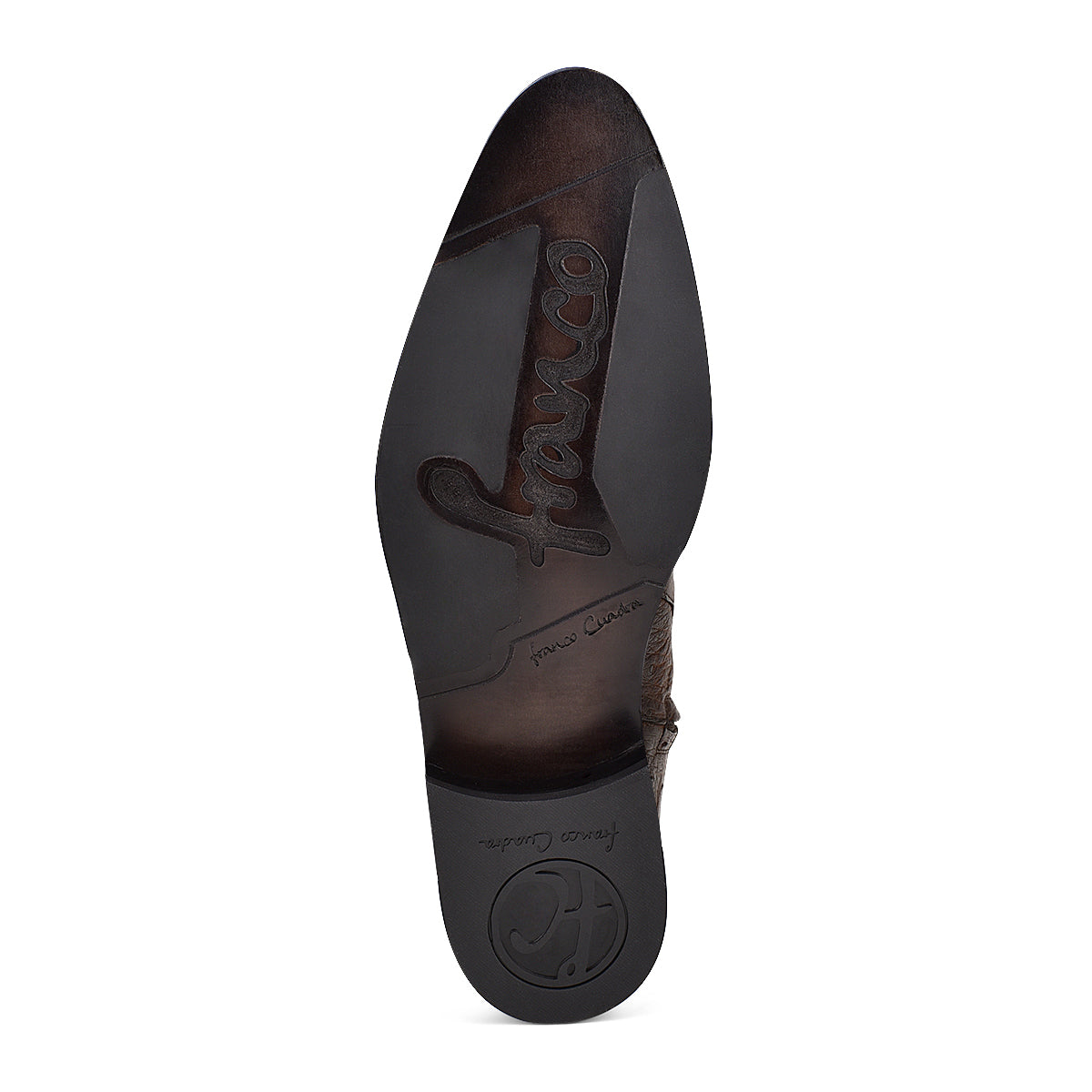 Cuadra Men's Tobacco Ostrich Zipper Round Toe