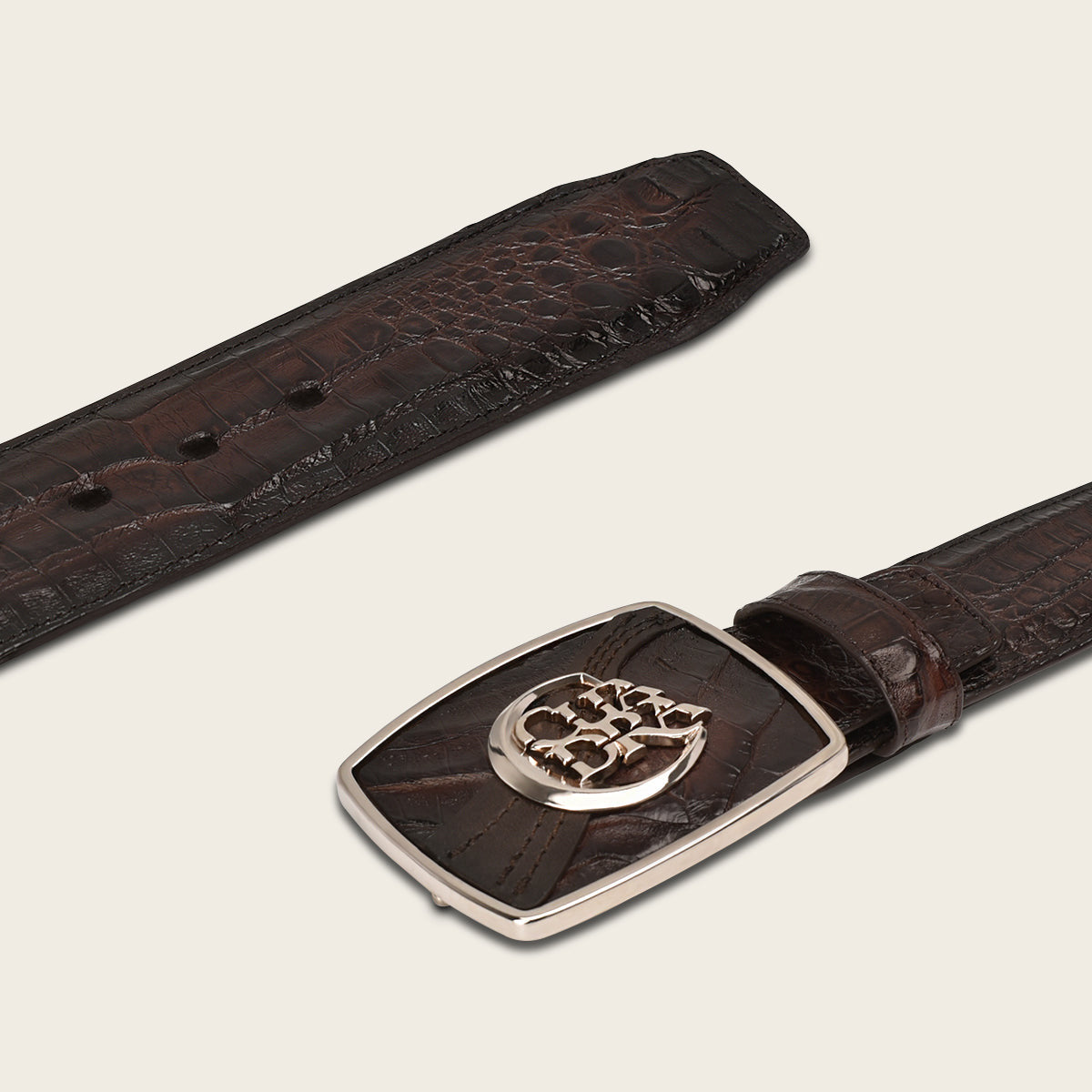 Cuadra Men’s Arauco Chocolate Caiman Belt