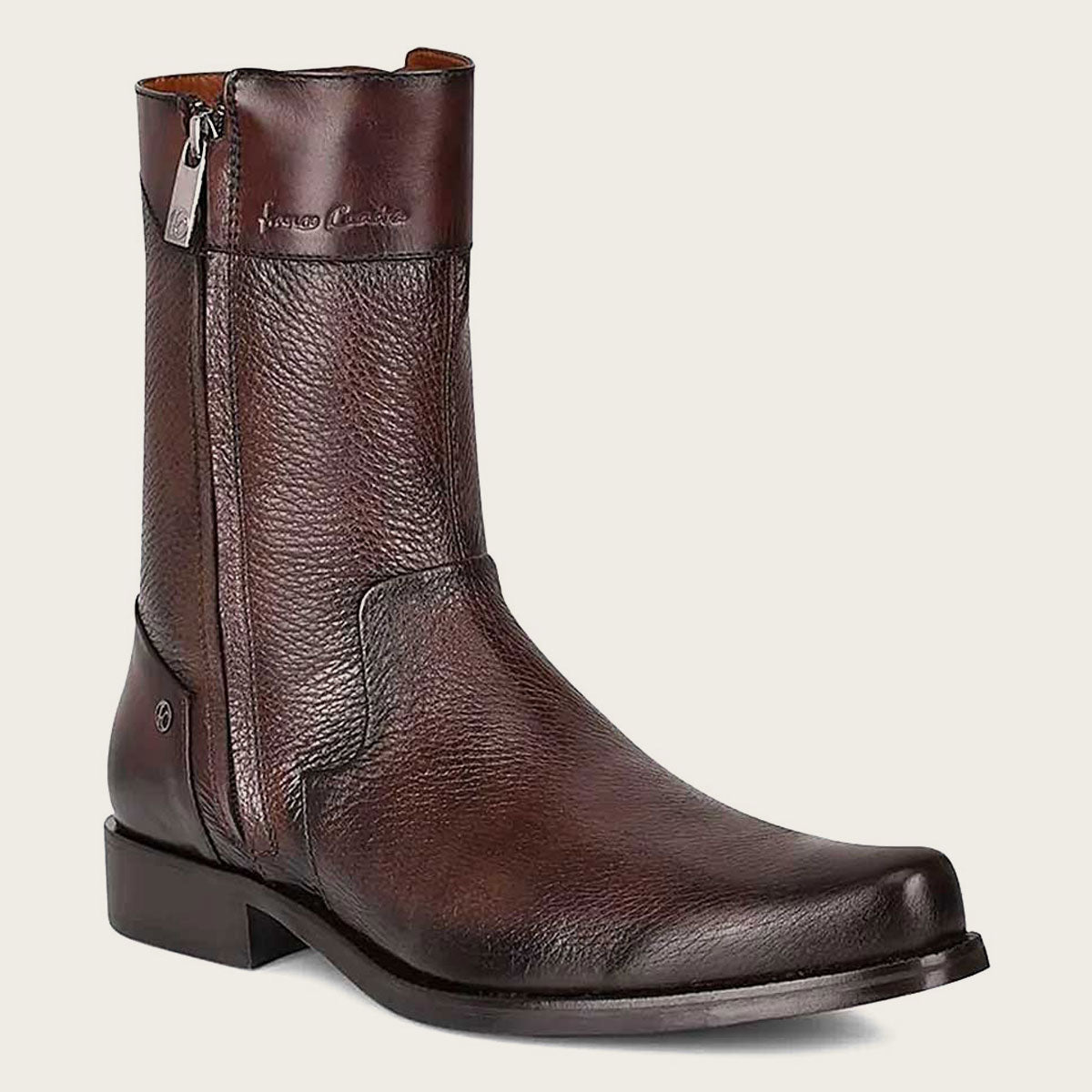 Franco Cuadra Hand-painted Brown Deer leather boot