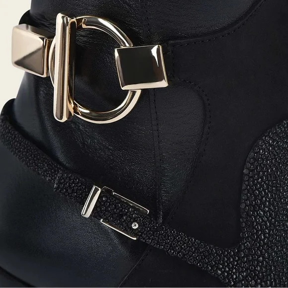 Franco Cuadra Bota Dama De Mantarraya Velvet Black