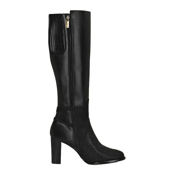 Franco Cuadra Bota Dama De Mantarraya Velvet Black