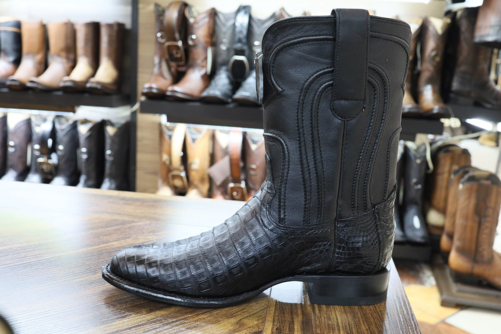 Men’s Roper Black Caiman Boot