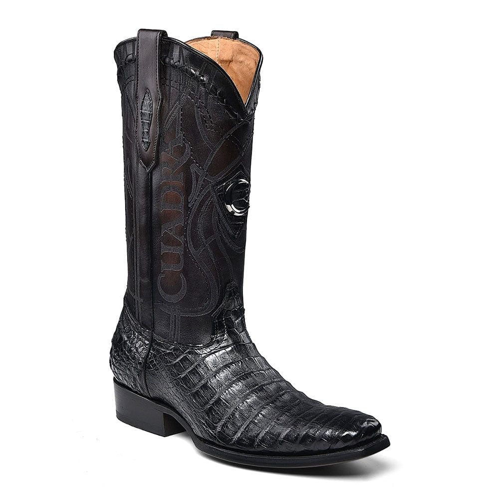 Cuadra Men's Black Caiman French Toe