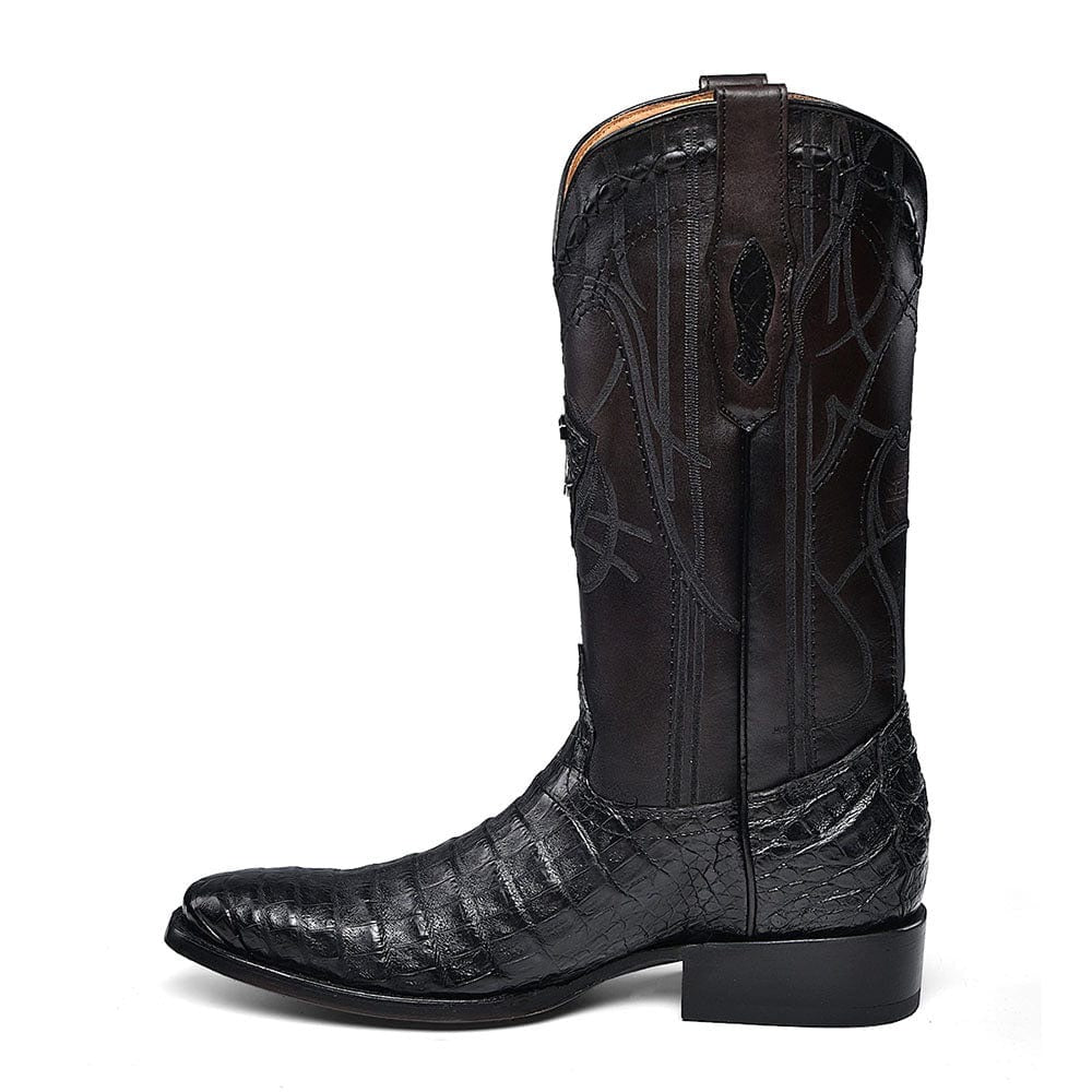 Cuadra Men's Black Caiman French Toe