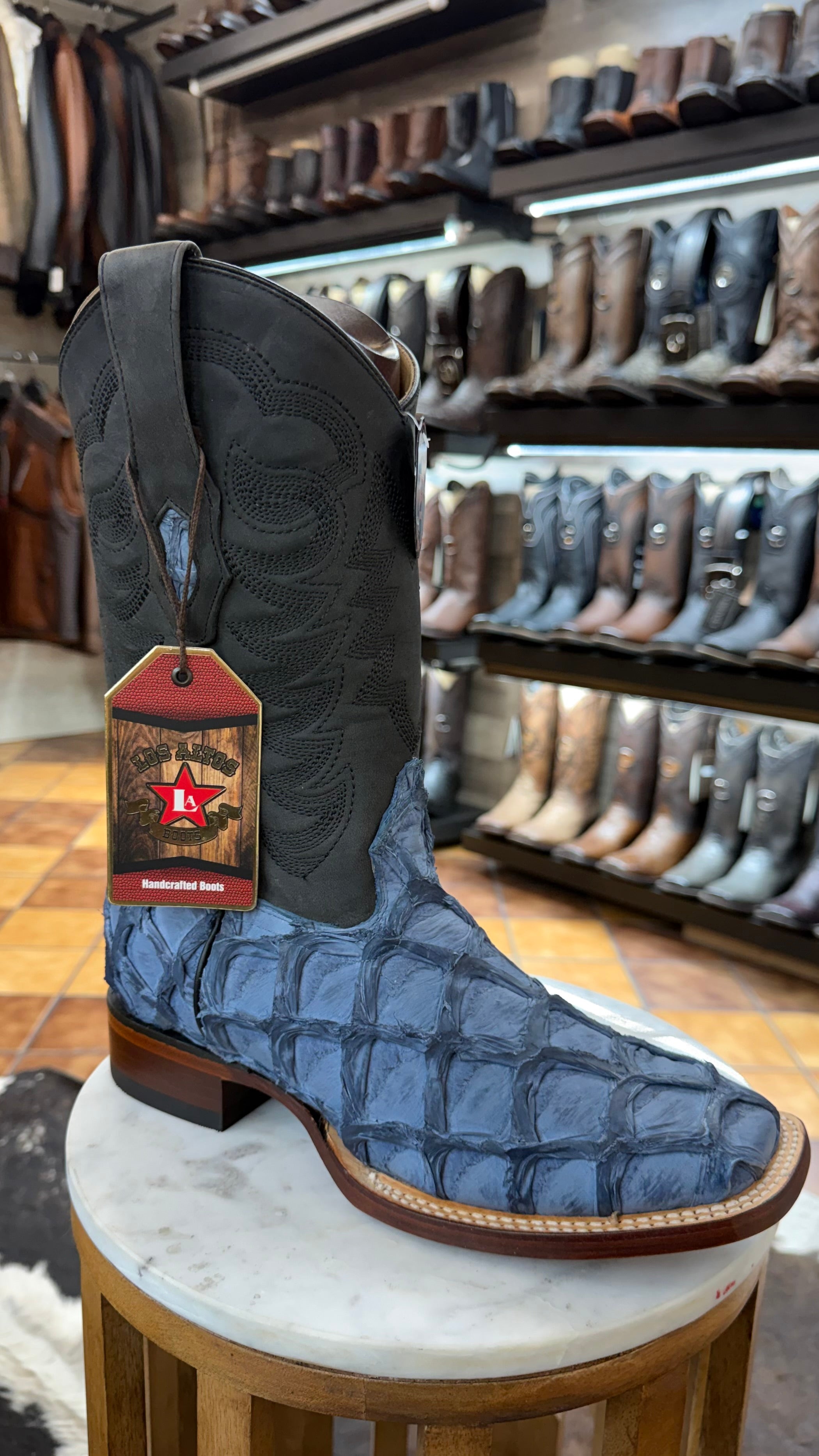 Los Altos Boots Pirarucu Fish Blue