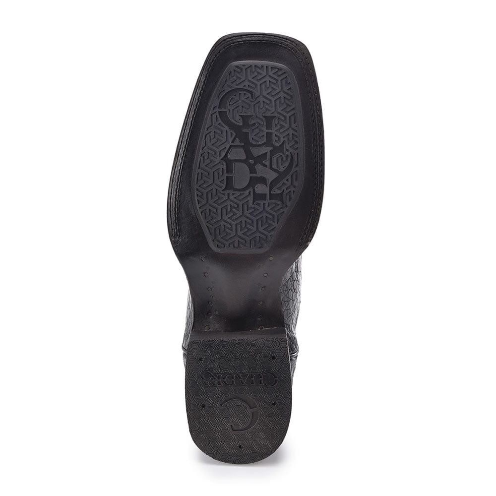 Cuadra Atlantic Black Sand Caiman Embroidery & Laser & Woven Square Toe