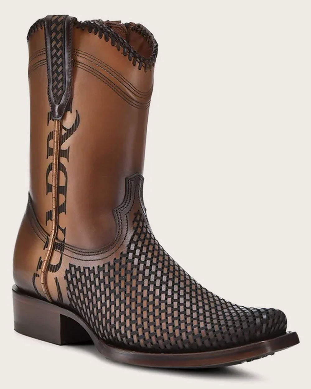 Cuadra Men’s Denver Brown Láser & Woven Narrow Square Toe