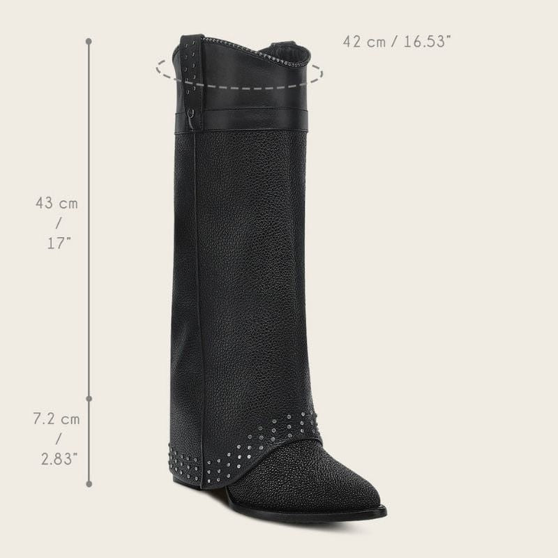 Cuadra Bota De Mantarraya Negro Urbano