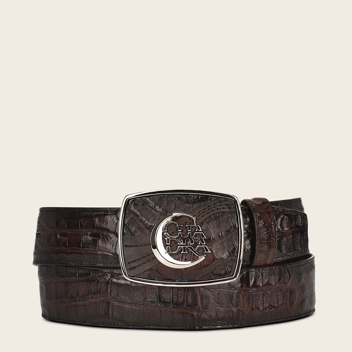 Cuadra Men’s Arauco Chocolate Caiman Belt