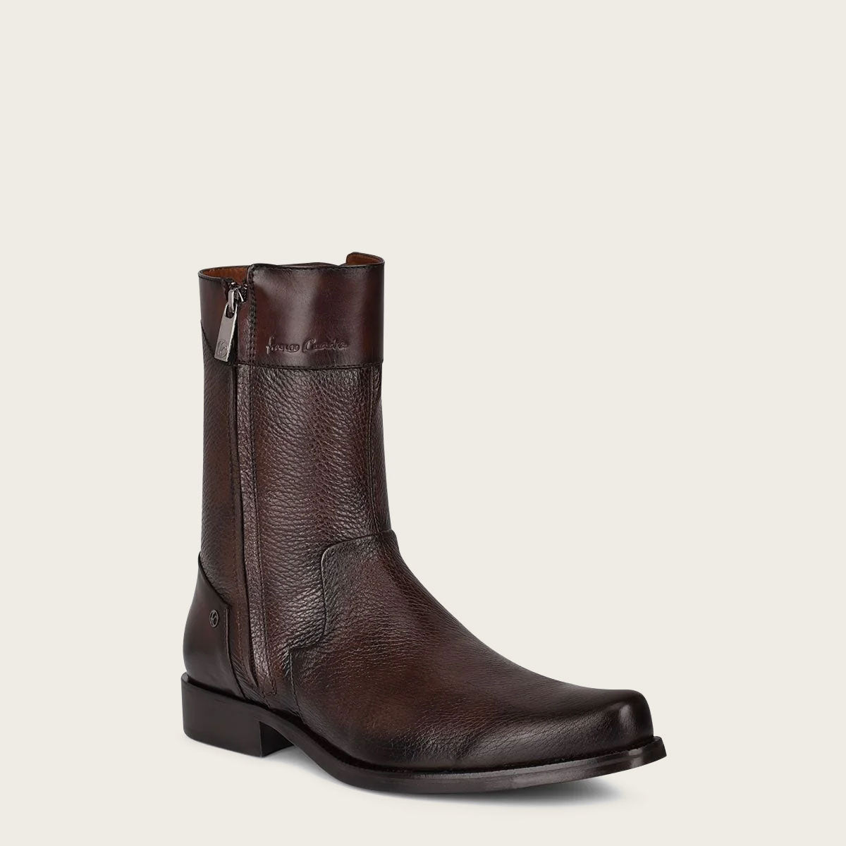 Franco Cuadra Hand-painted Brown Deer leather boot